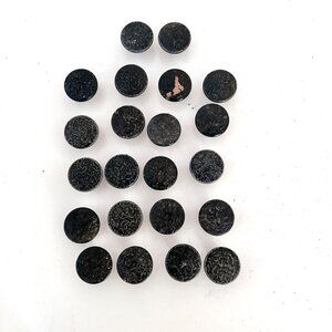 COLONIAL BLACK HAMMERED WROUGHT IRON DRAWER PULL KNOB - SET OF 22